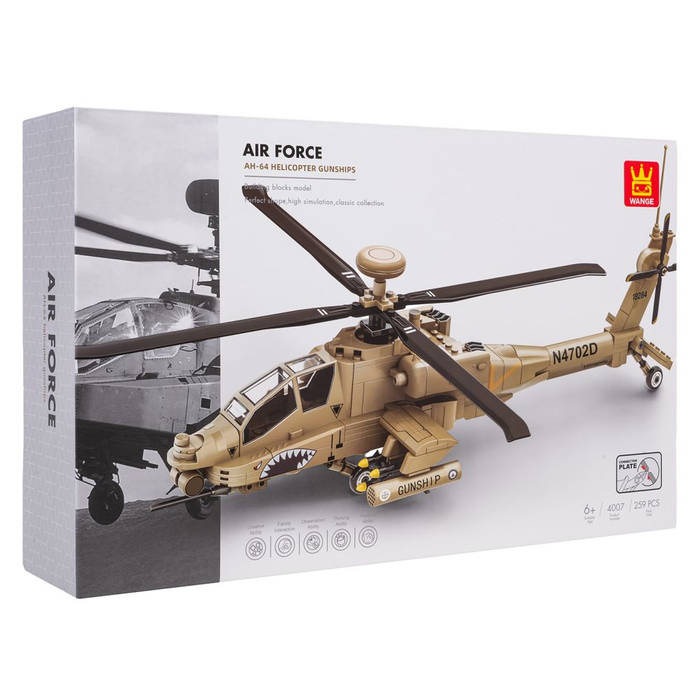 Zestaw Klocków Helikopter Wojskowy 255el.