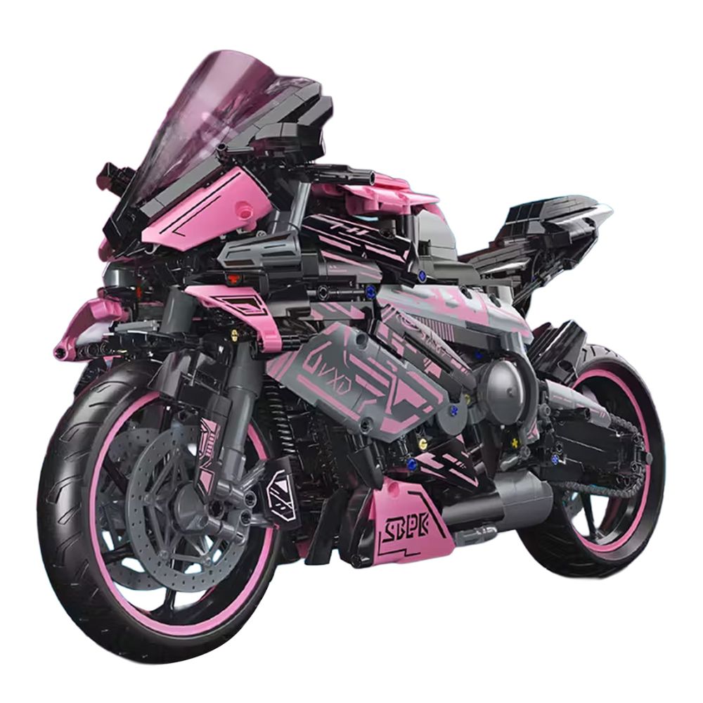 Zestaw Klocków Motocykl Ścigacz Różowy 2066el.