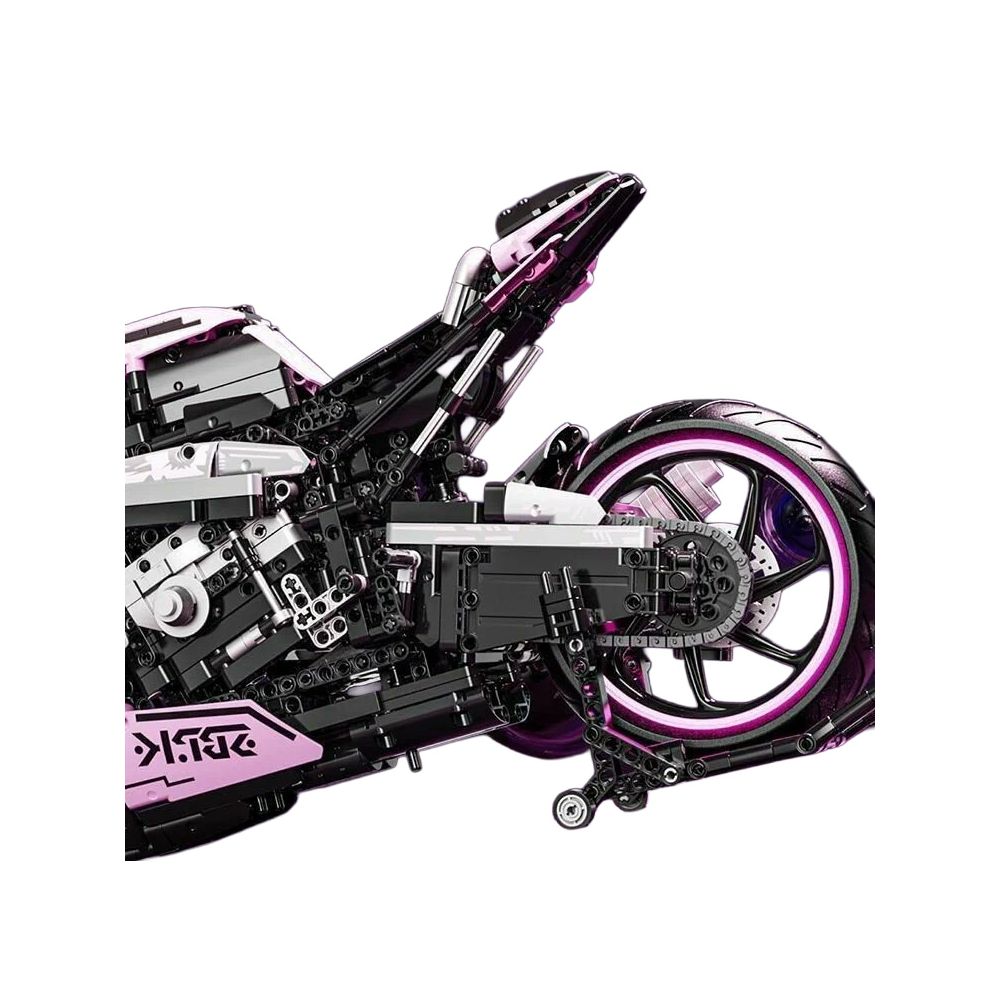 Zestaw Klocków Motocykl Ścigacz Różowy 2066el.
