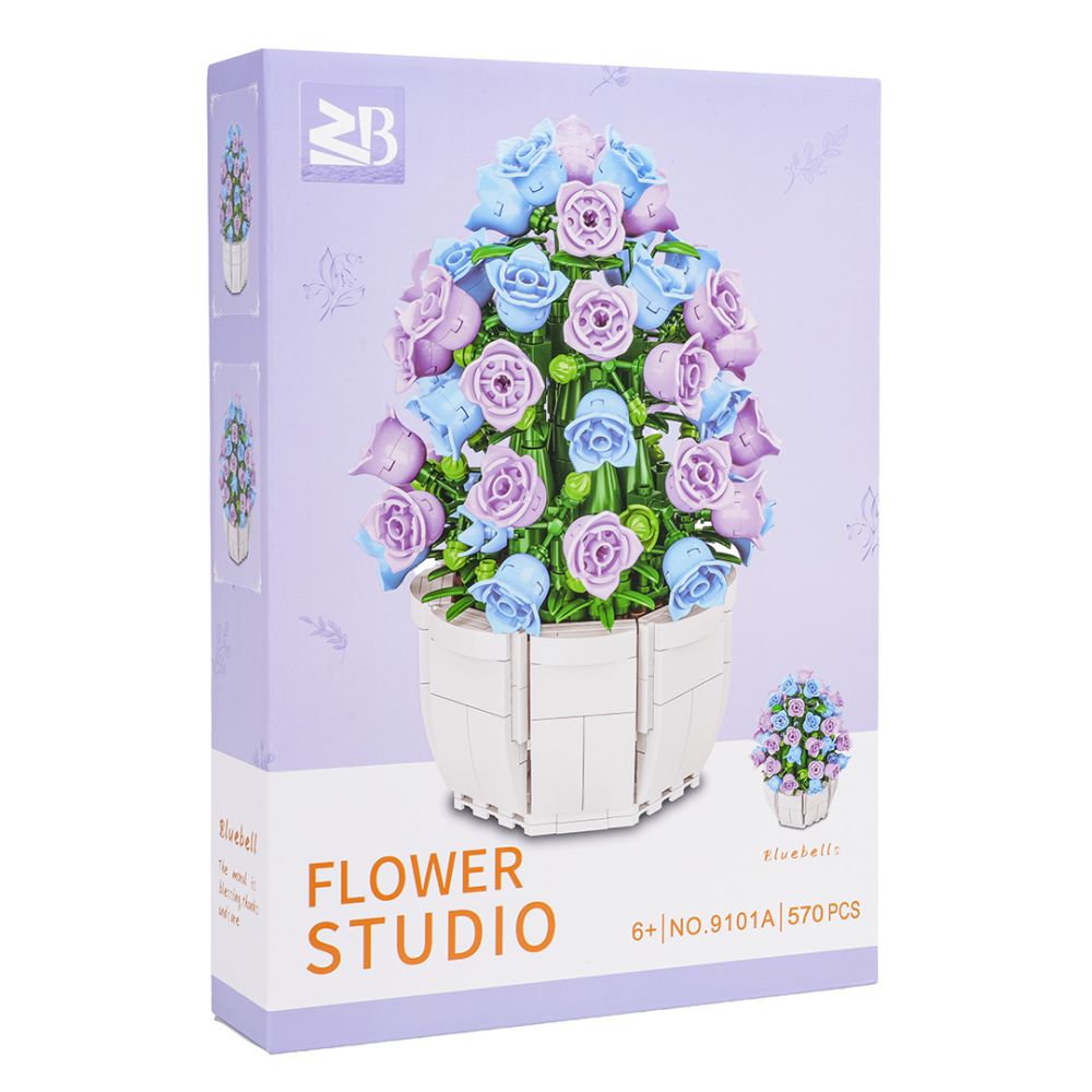 Zestaw Klocków Kwiaty Fioletowe 570el.