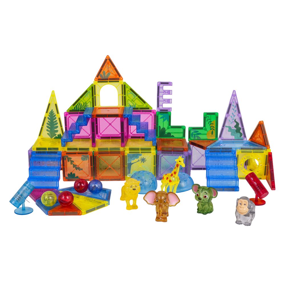 Zestaw Klocków Magnetycznych 3D ZOO 64el.