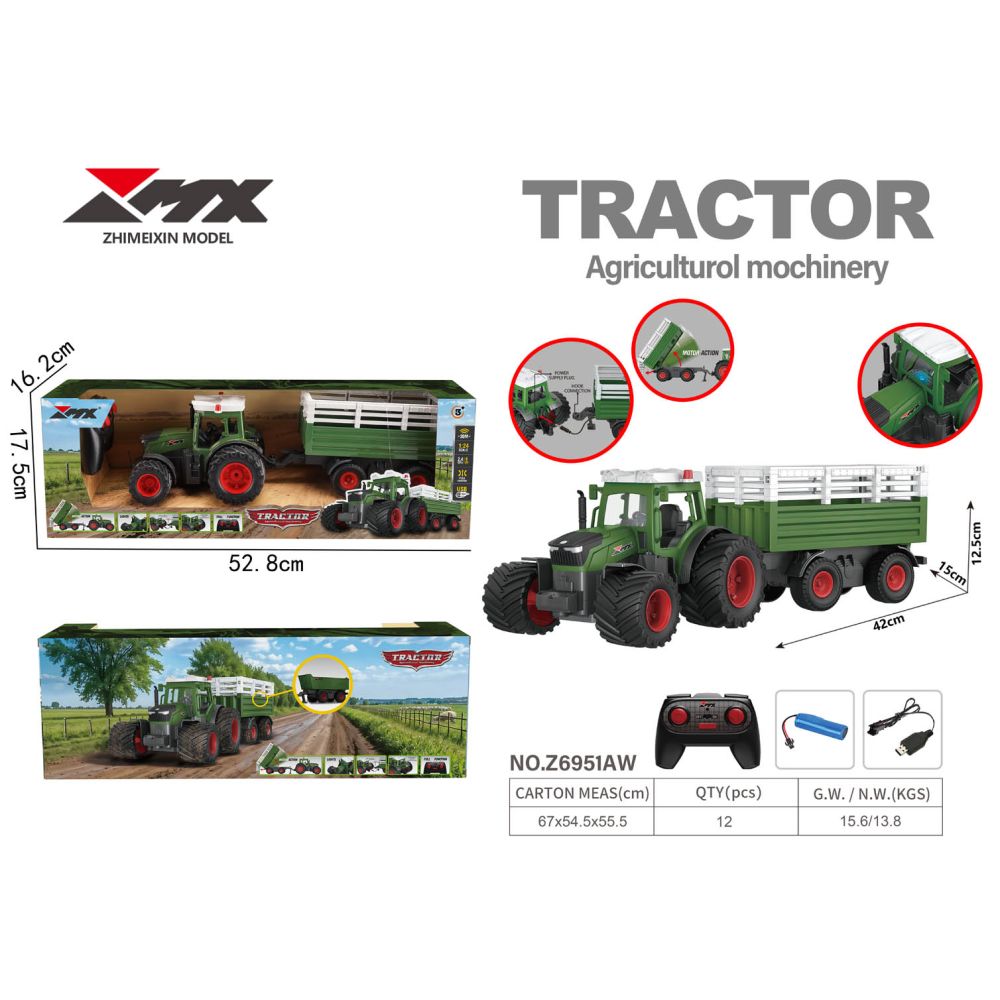 Traktor R/C z Naczepą i Kiprem