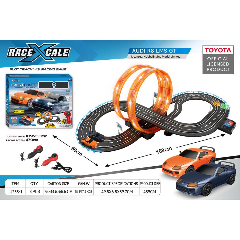 Tor Wyścigowy R/C TOYOTA 1:43 - 152x73 cm