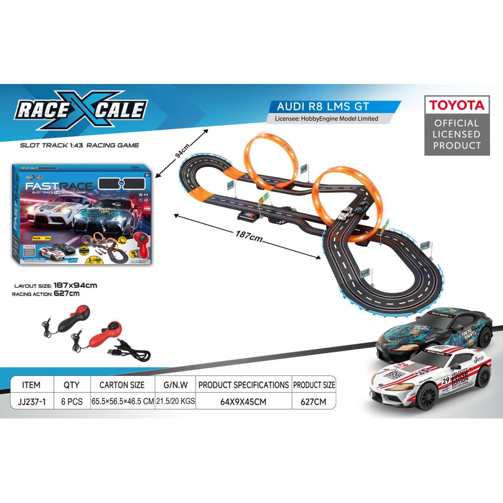 Tor Wyścigowy R/C TOYOTA 1:43 - 187x94 cm