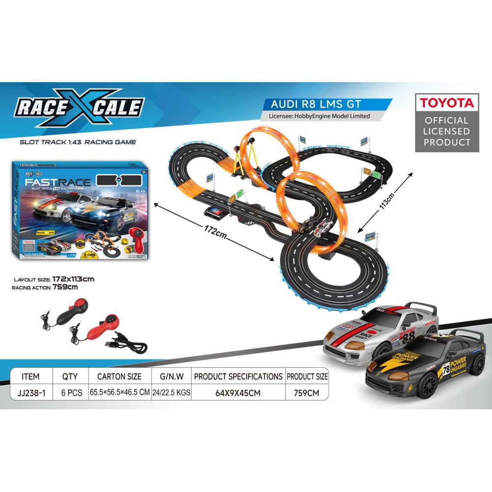 Tor Wyścigowy R/C TOYOTA 1:43 - 172x113 cm