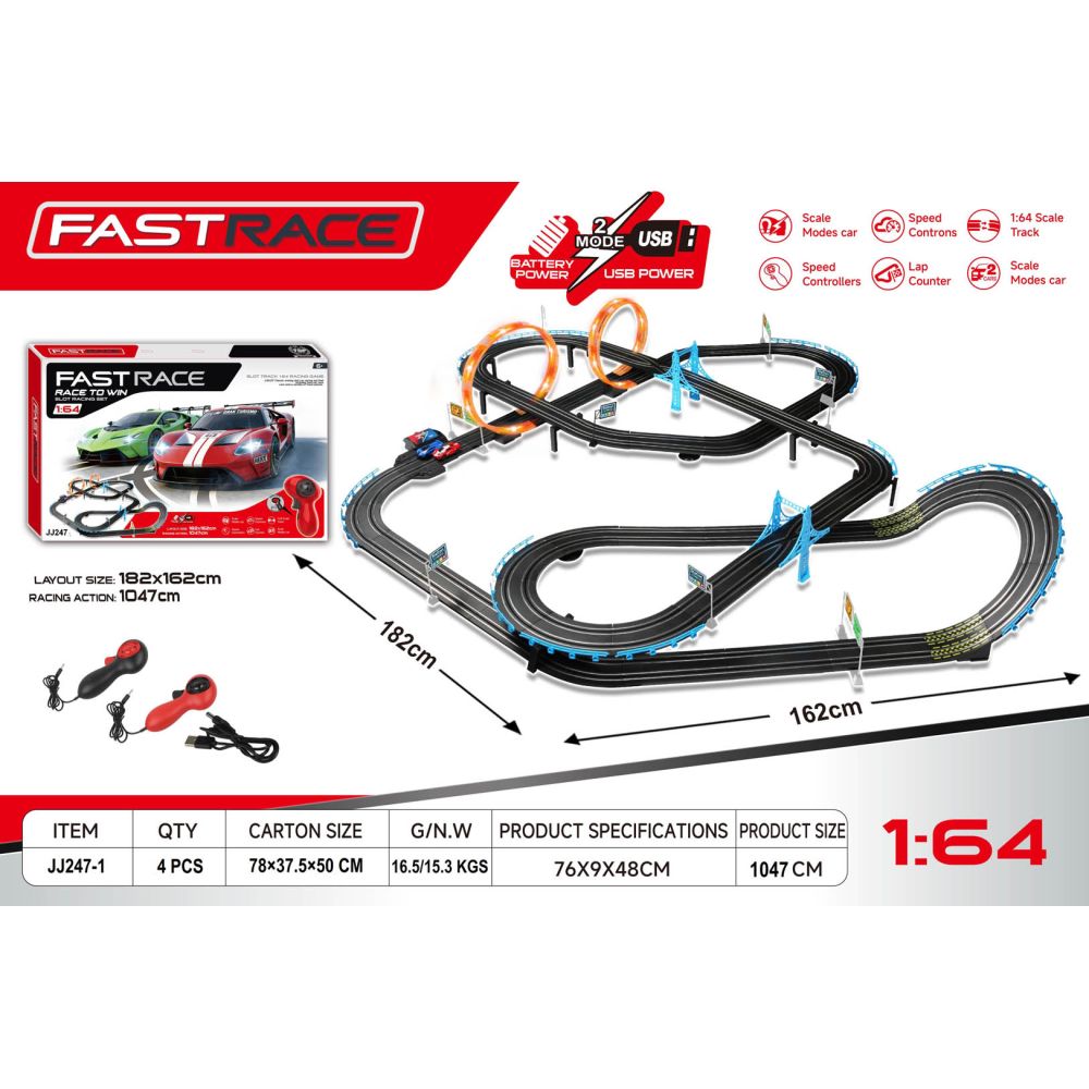 GIGA Tor Wyścigowy R/C TOYOTA 1:43 - 182x162 cm