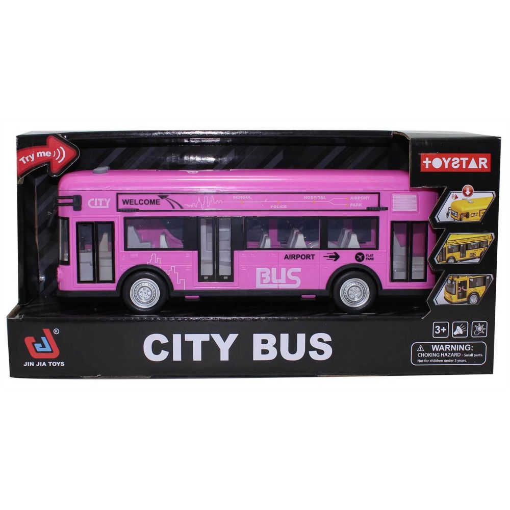 Autobus Różowy z Funkcją Dźwięku i Świateł