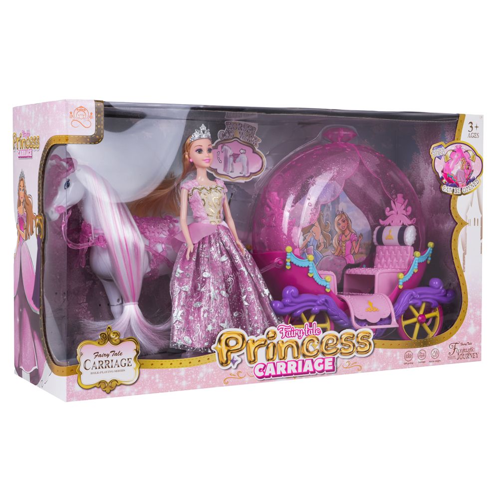 Karoca Róża z Białym Koniem + Lalka Księżniczka