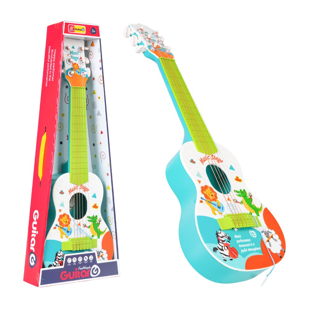 Gitara Dla Najmłodszych Zwierzątka Niebieska