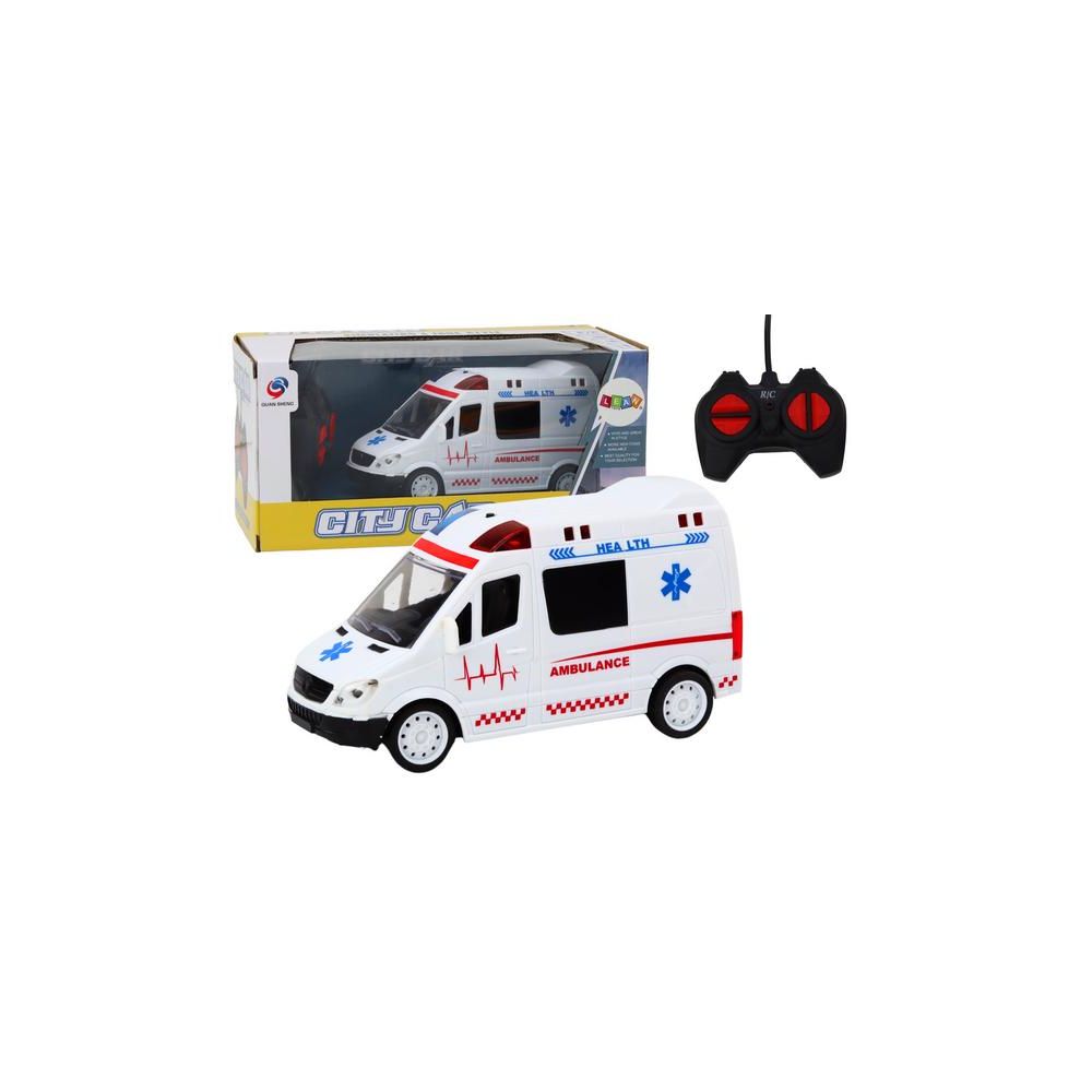Zdalnie Sterowana Karetka Ambulans RC Światła Dźwięki Biała