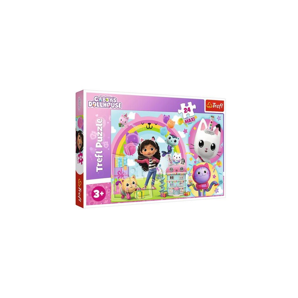 Puzzle - 24 Maxi - Wesoła Gabi - Koci Domek Gabi - Trefl 14353