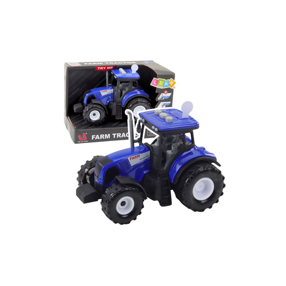 Traktor Farmerski Rolniczy Światła Dźwięki Niebieski 1:36