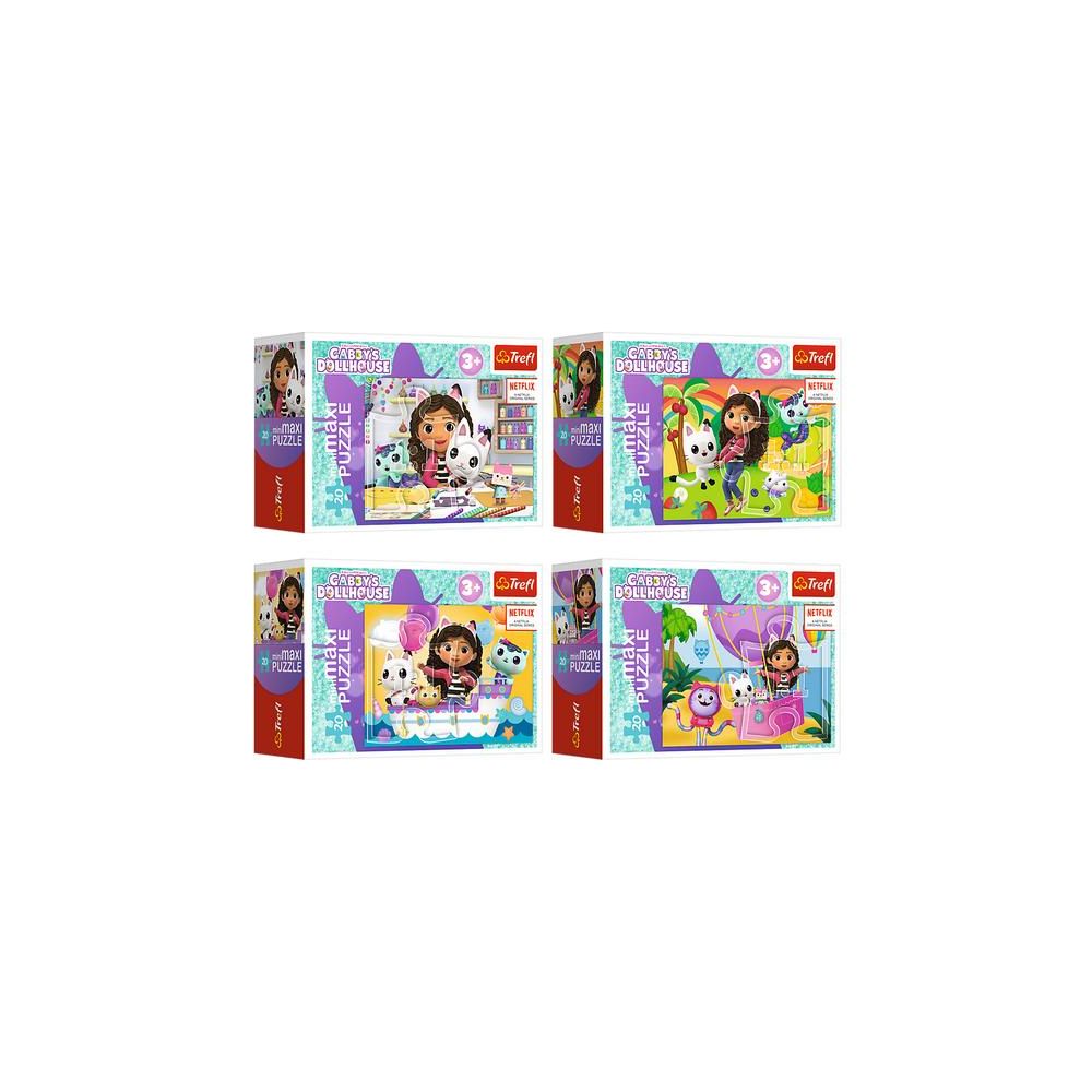Puzzle - 20 miniMaxi - Kolorowy dzień Gabi - Koci Domek Gabi - Trefl 56041