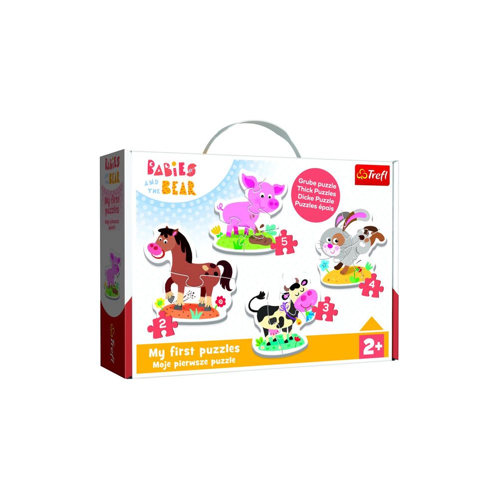 Puzzle - Baby Classic - Na farmie - Konik Świnka Króliczek Krówka - Trefl 36127