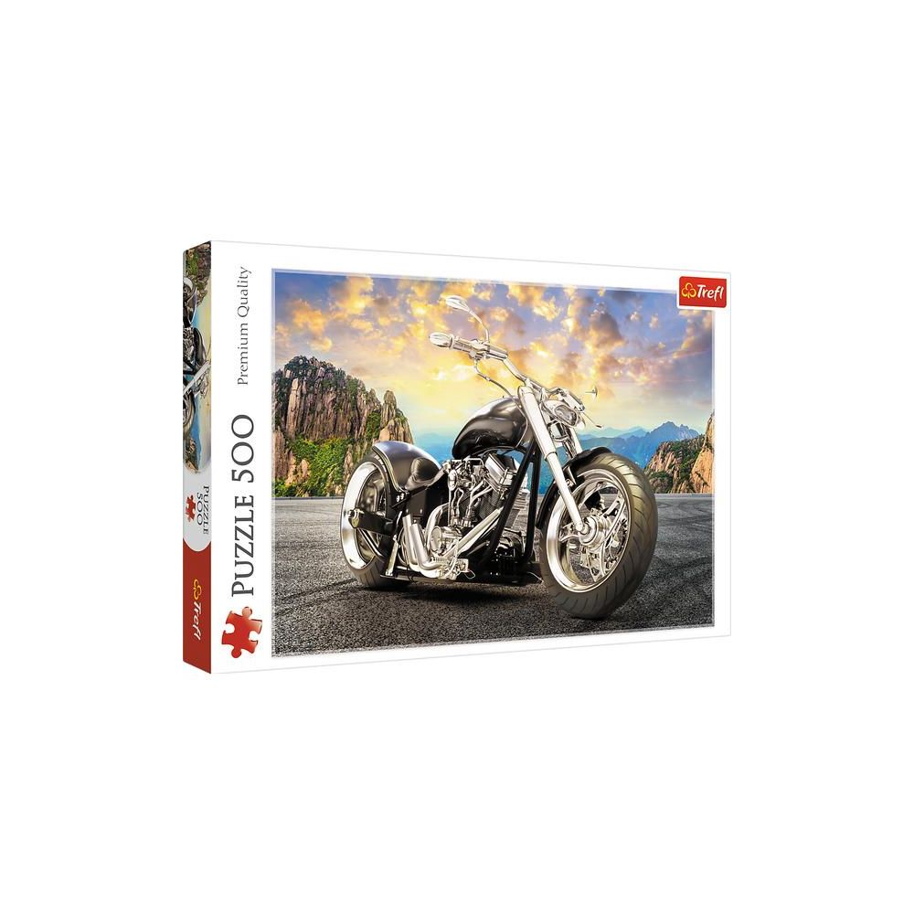 Puzzle - 500 - Czarny motocykl - Trefl 37384