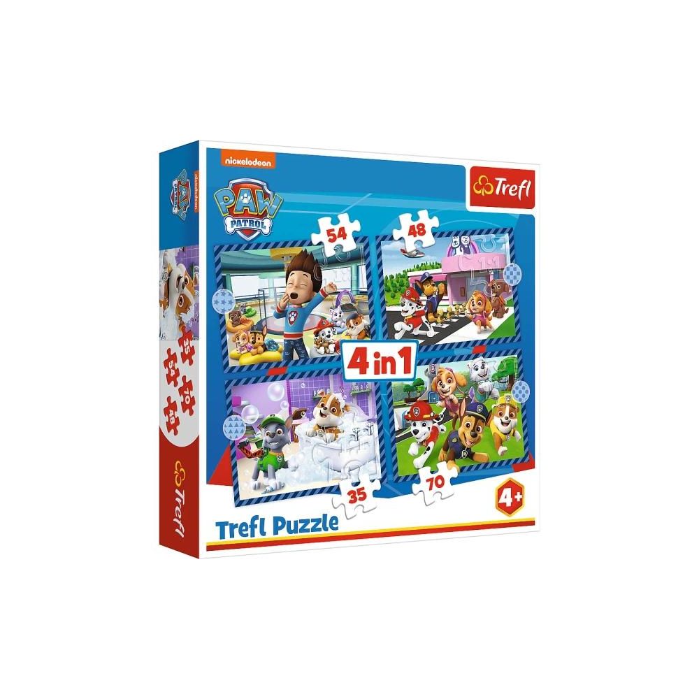 Puzzle - 4w1 (​35, 48, 54, 70) - Psie sprawy - Psi Patrol - Trefl 34650