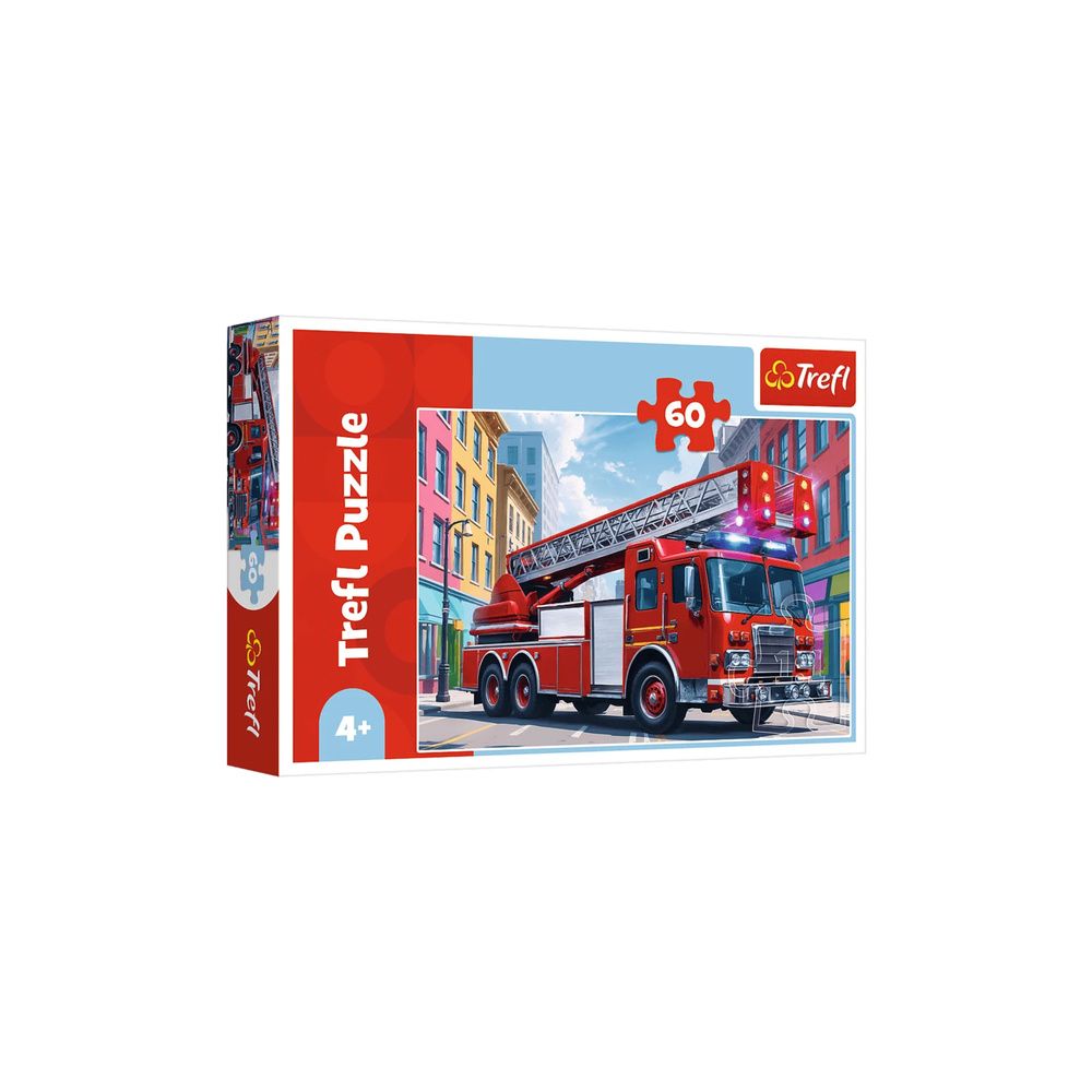 Puzzle - 60 - Wóz strażacki - Trefl 17405