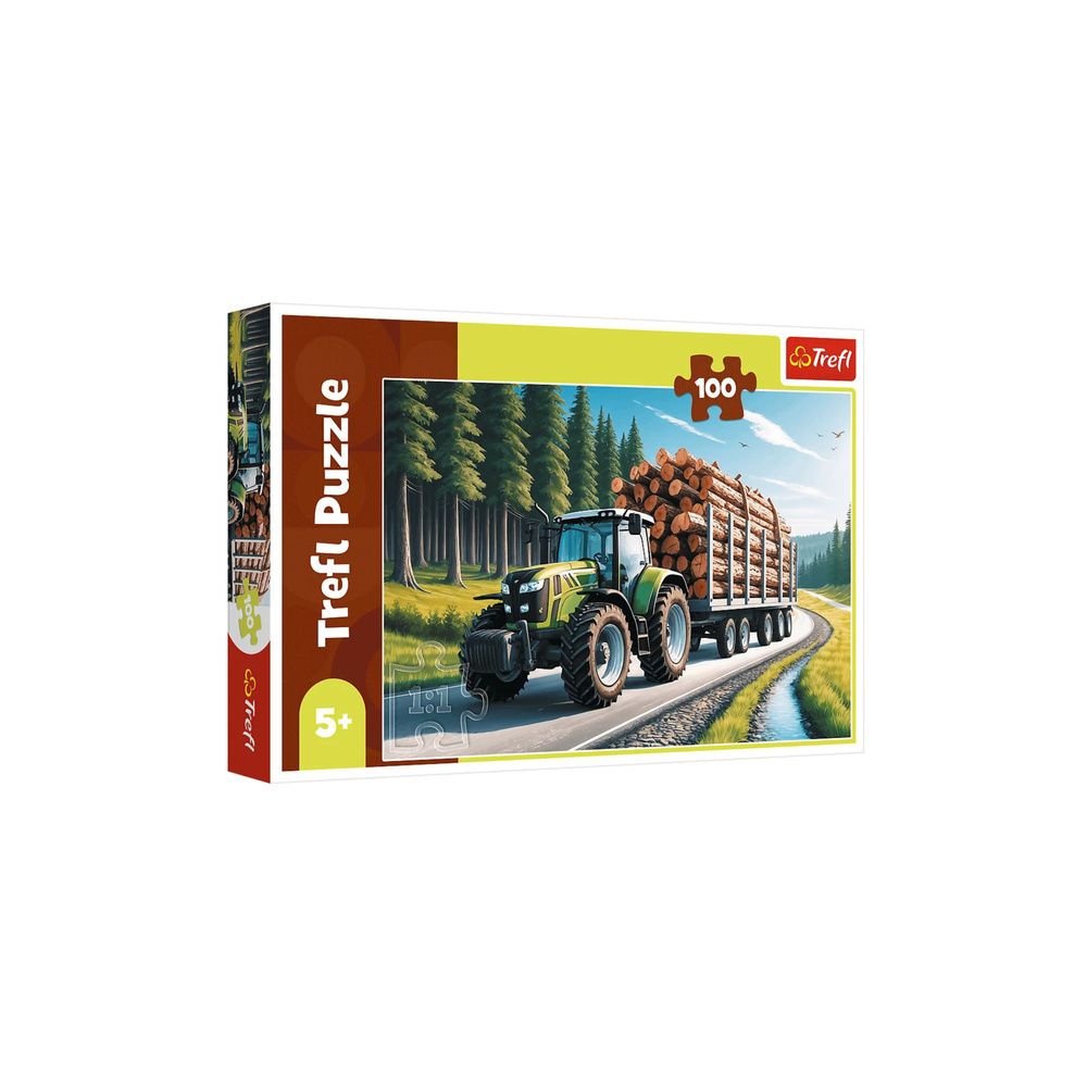 Puzzle - 100 - Ciągnik leśny - Trefl 16493