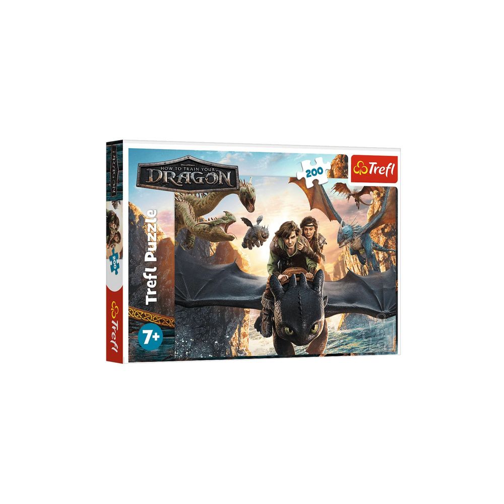Puzzle - 200 - Szczerbatek i przyjaciele - Jak wytresować smoka - Trefl 13348