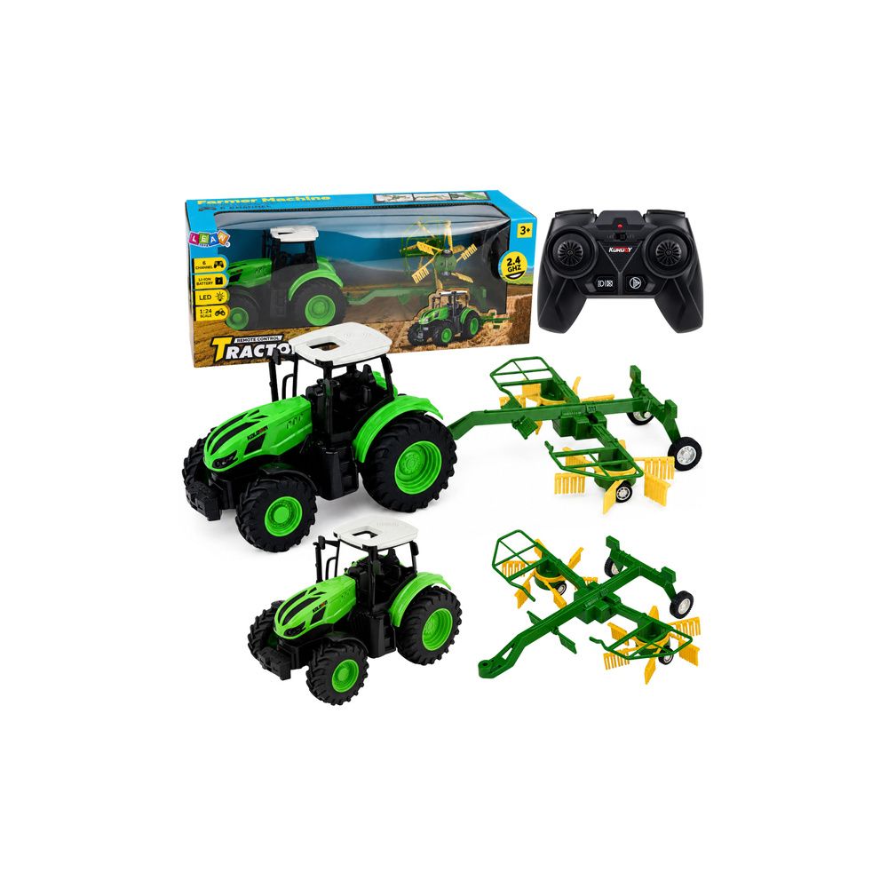 Traktor Rolniczy ze Zgrabiarką Zdalnie Sterowany RC Światła 1:24