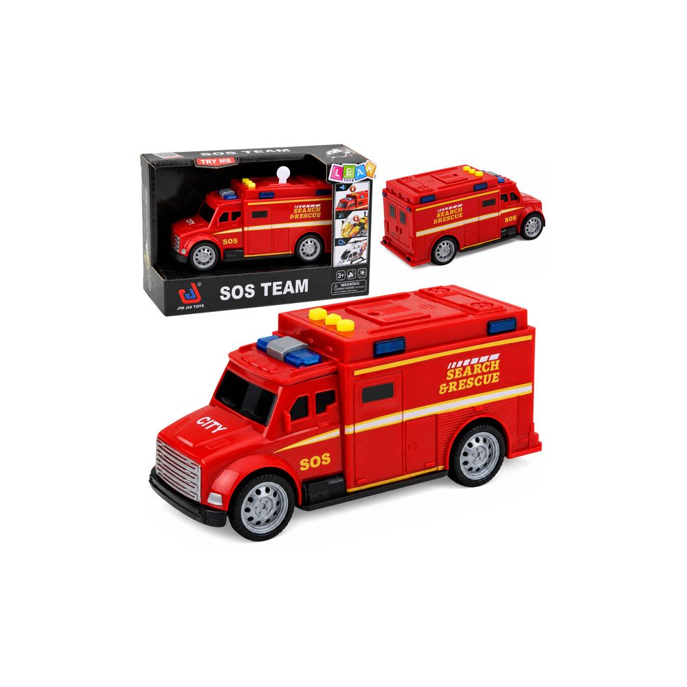 Samochód Ratunkowy Karetka Ambulans Światła Dźwięki Czerwony 1:32