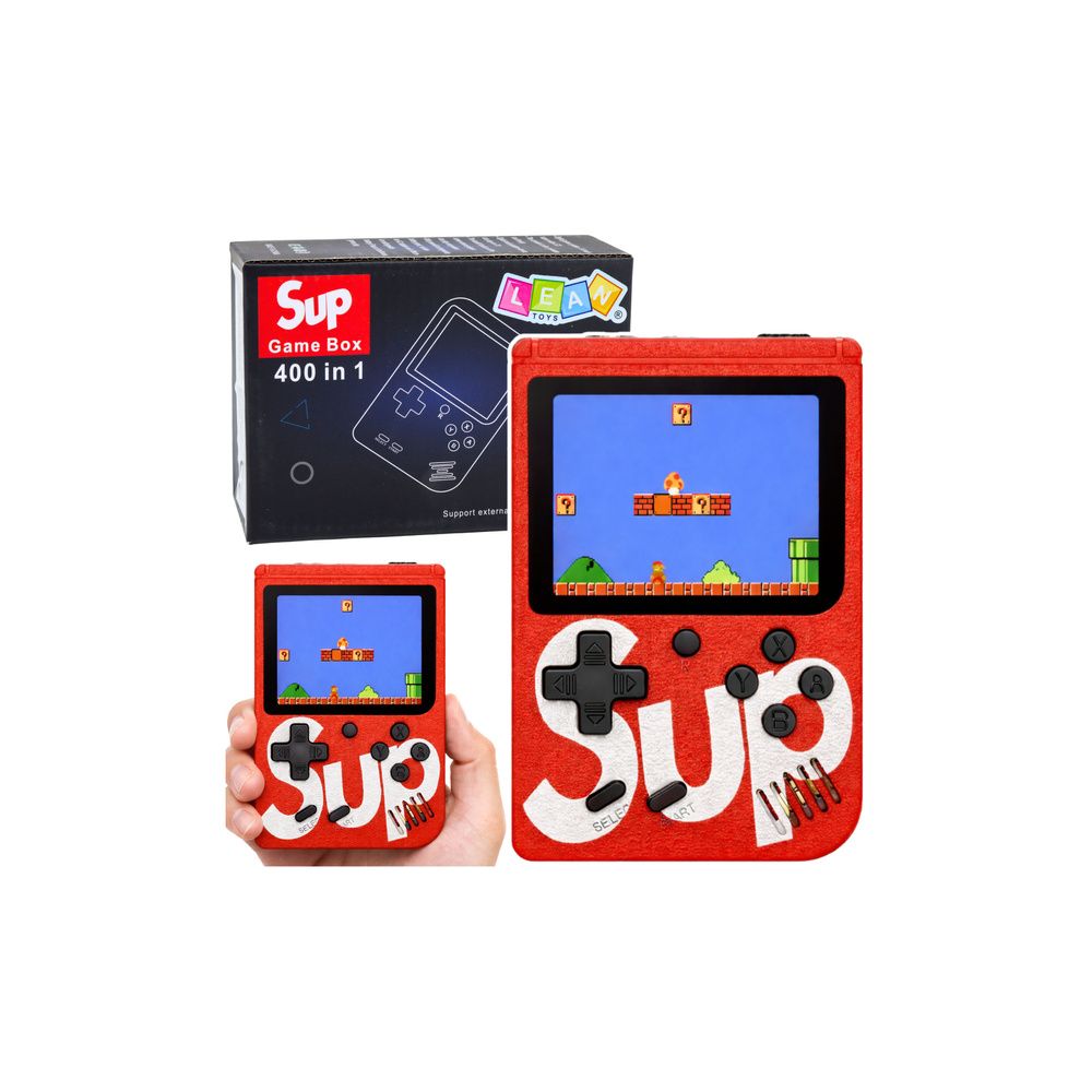 Elektroniczna Gra Konsola Retro Sup 400 Gier LCD 8 Bit Czerwona