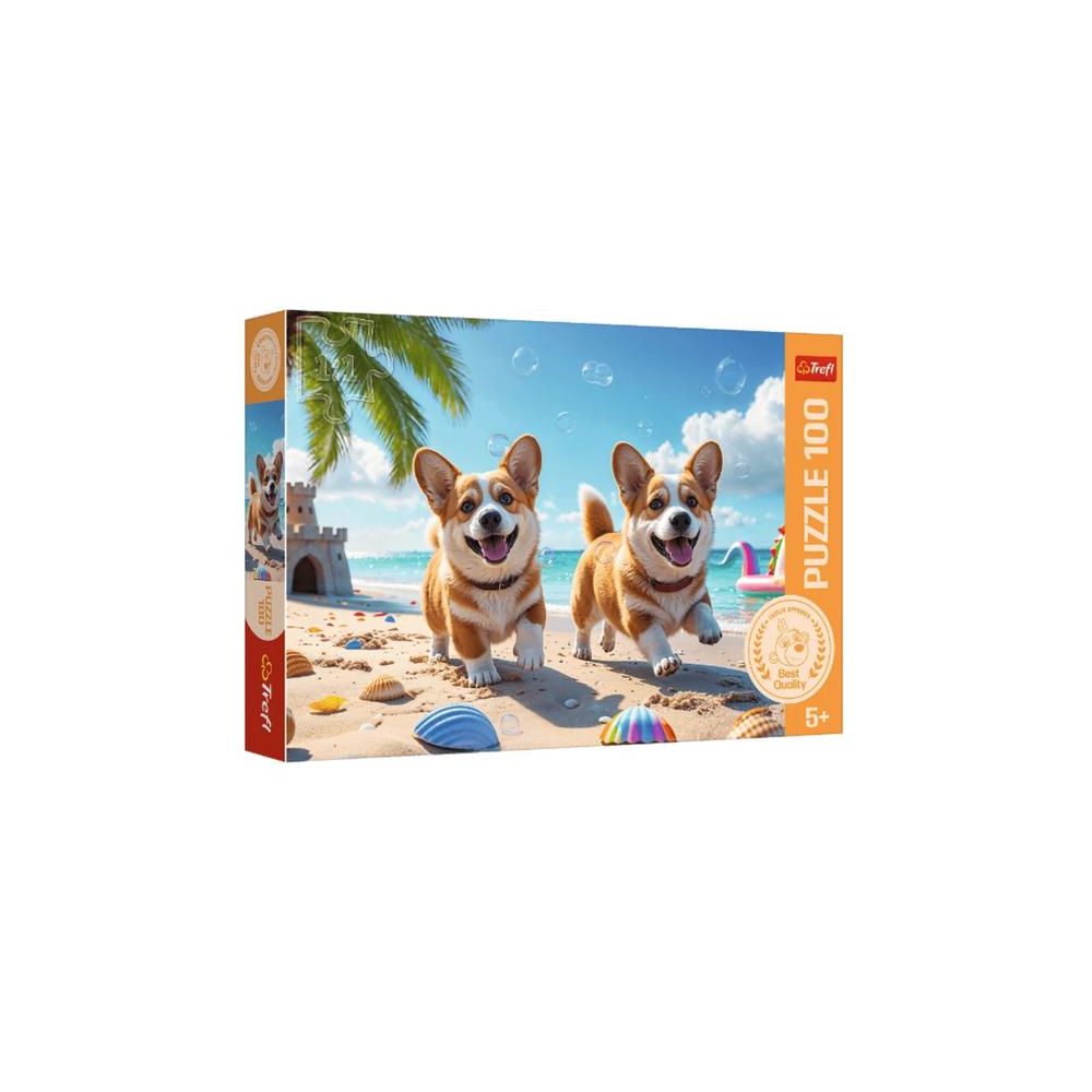 Puzzle - 100 - Pieski Corgi - Trefl 16536