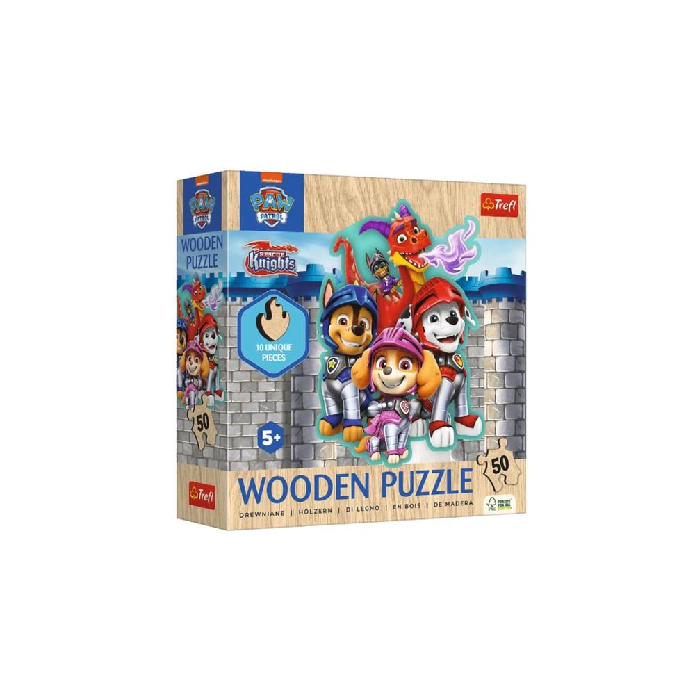 Puzzle - 50 Drewniane – Przygody z Psim Patrolem - Trefl 20277