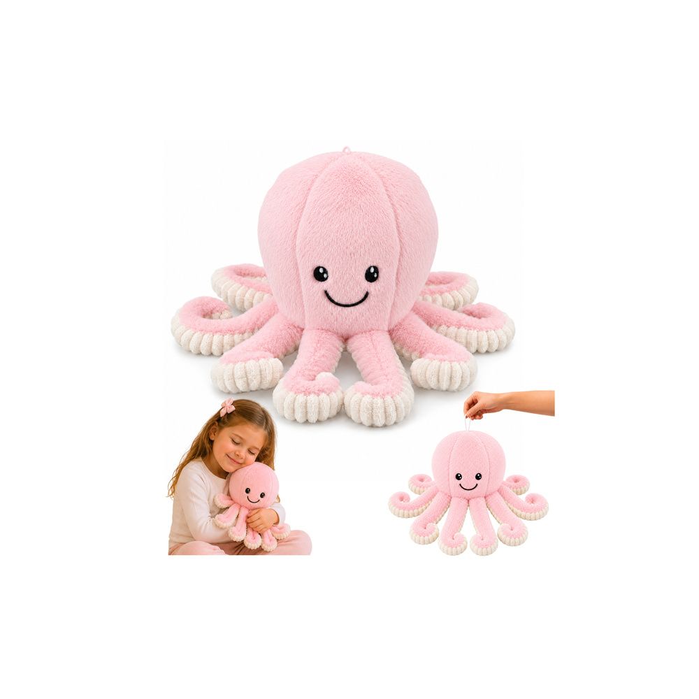 Pluszowa Ośmiornica Maskotka Przytulanka Sprężyste Macki Różowa 50 cm