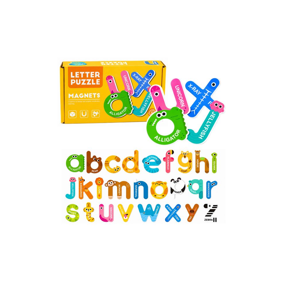 Puzzle Magnetyczne Literki Edukacyjne Magnesy Na Lodówkę Tablice 26 el.