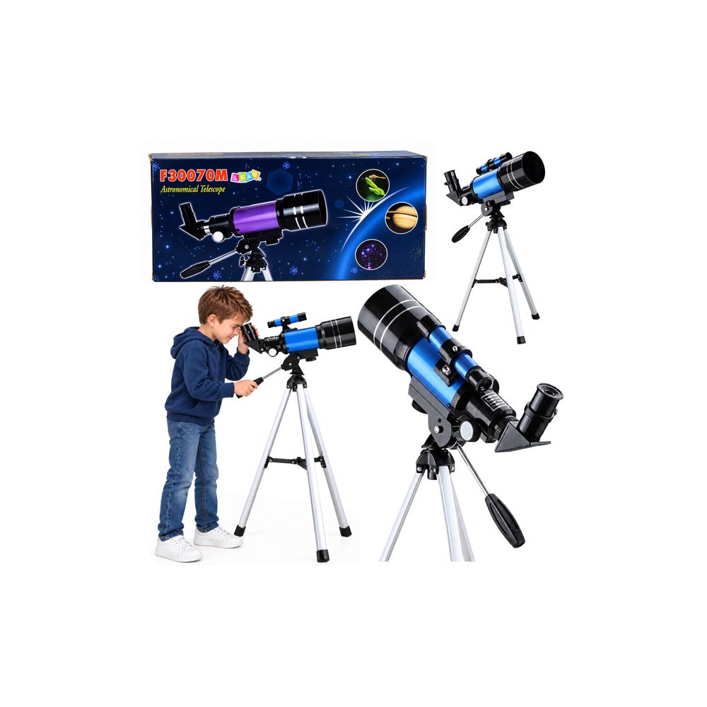 Teleskop Astronomiczny Dla Dzieci Statyw Niebieski Powiększenie 150x