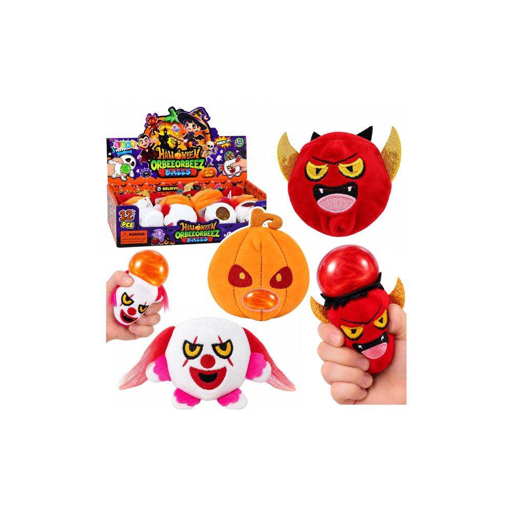 Halloweenowy Pluszowy Gniotek Miękki Brokatowy Antystresowy 8cm