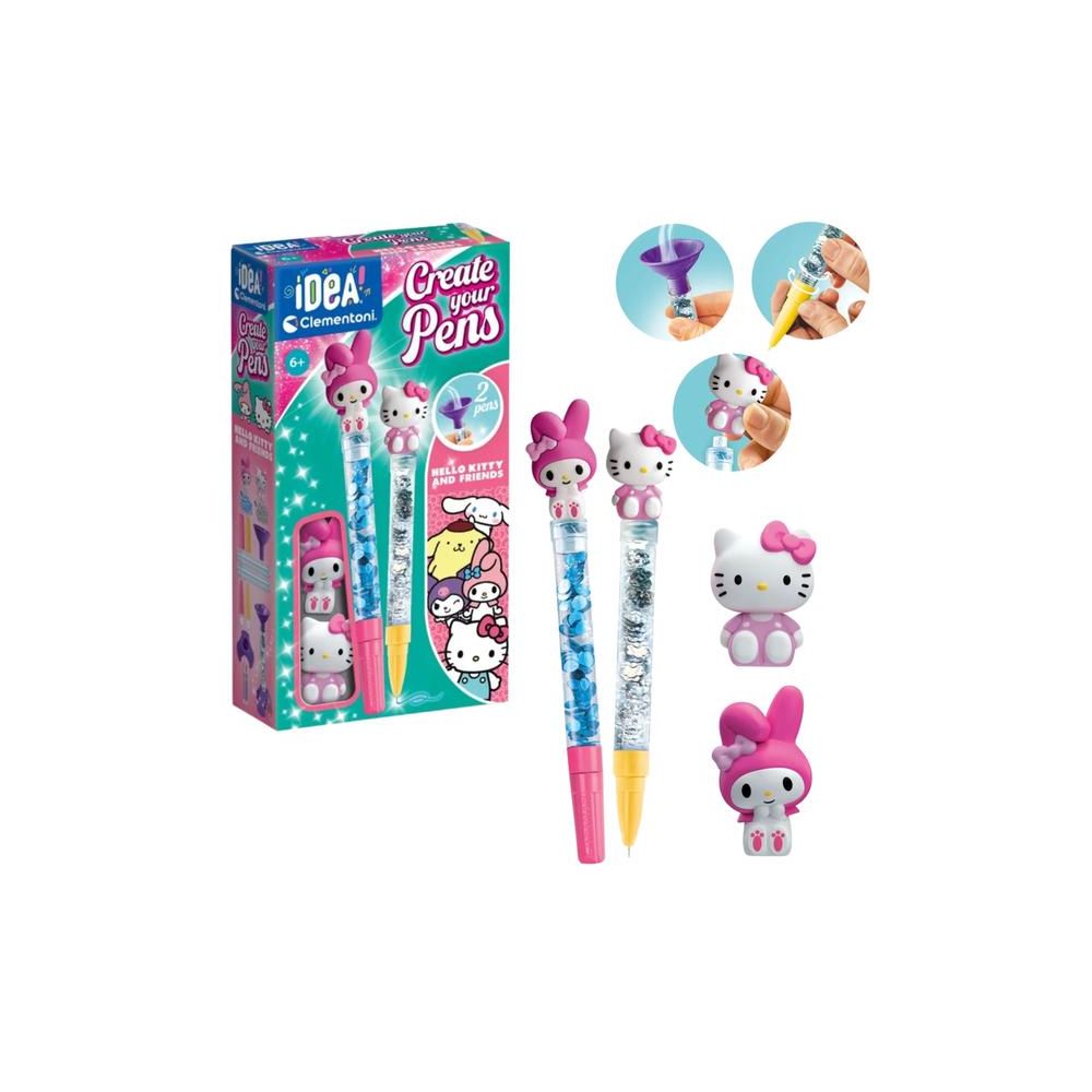Idea Art Zestaw Mini Fabryka Długopisów Hello Kitty i Przyjaciele Hello Kitty i My Melody Clementoni 18433