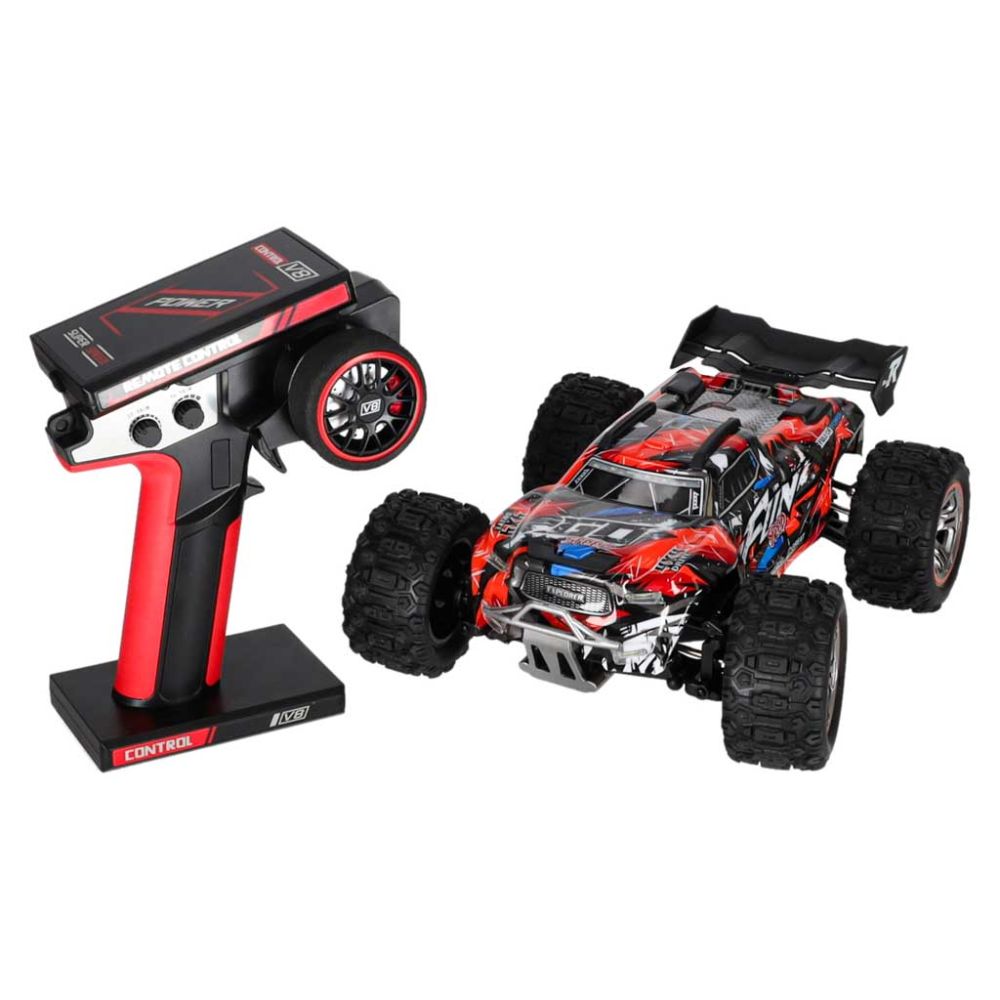 RC automobilis WLtoys 184008 1:18 mastelio 4WD bešepetėlinis su LED, RTR, iki 60 km/h