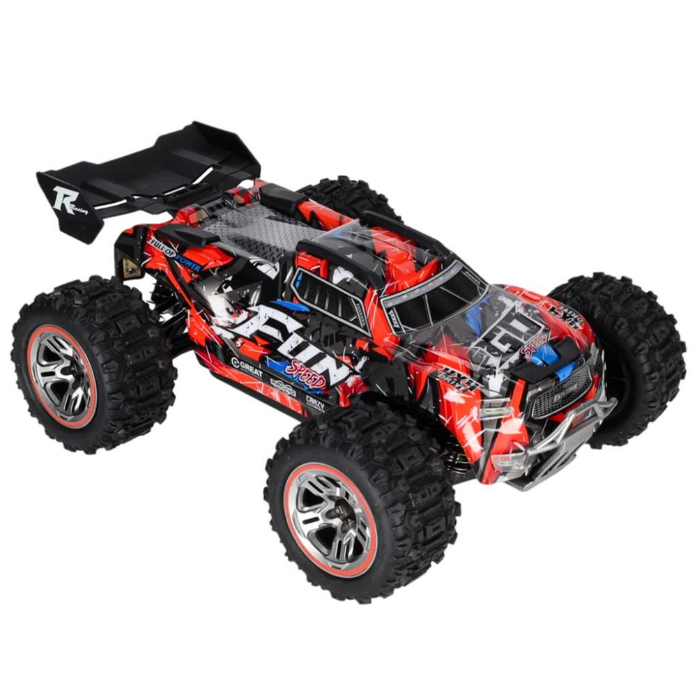 RC automobilis WLtoys 184008 1:18 mastelio 4WD bešepetėlinis su LED, RTR, iki 60 km/h