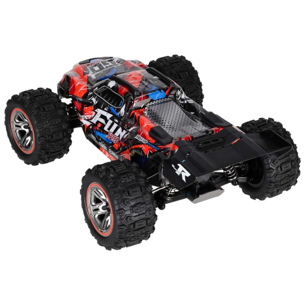 RC automobilis WLtoys 184008 1:18 mastelio 4WD bešepetėlinis su LED, RTR, iki 60 km/h