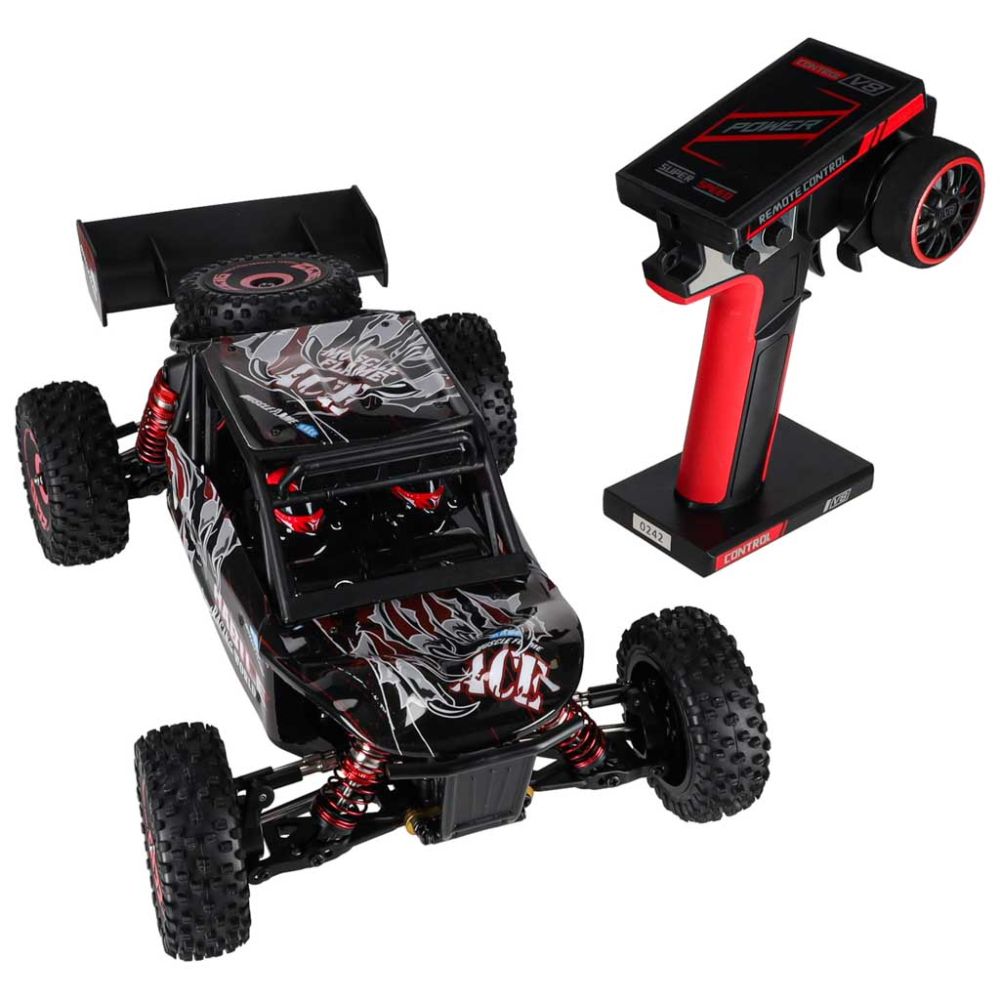 RC automobilis WLToys 124016 1:12 mastelio visureigis (4WD, bešepetėlis variklis, 75 km/h, RTR)