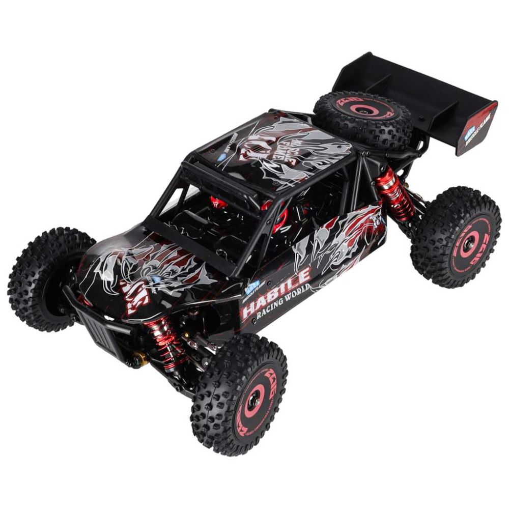 RC automobilis WLToys 124016 1:12 mastelio visureigis (4WD, bešepetėlis variklis, 75 km/h, RTR)