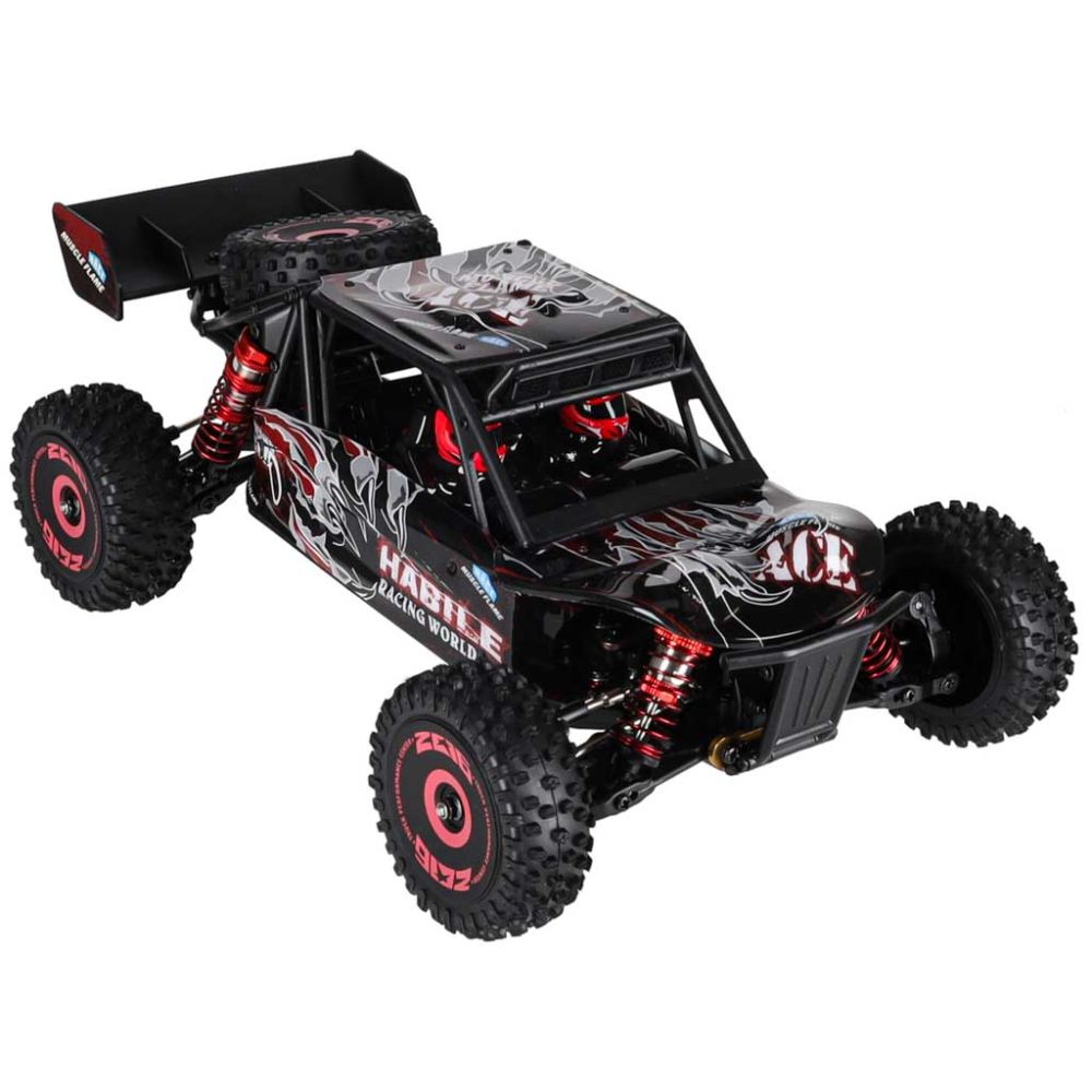 RC automobilis WLToys 124016 1:12 mastelio visureigis (4WD, bešepetėlis variklis, 75 km/h, RTR)