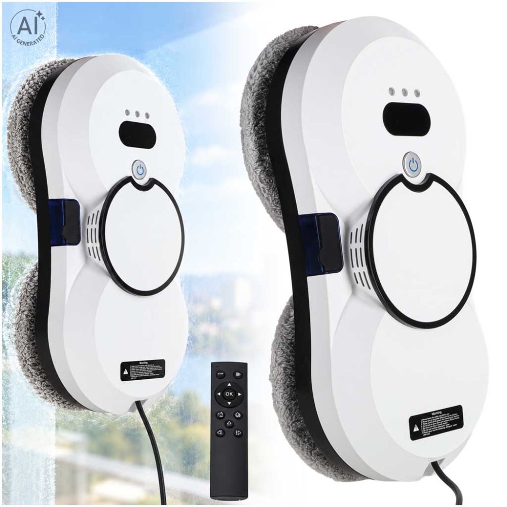 Automatinis langų valymo robotas su nuotolinio valdymo pulteliu, 3 režimais, 5600 Pa galia ir 90 W galingumu