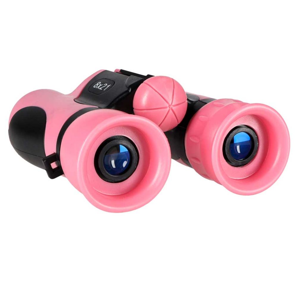 Vaikiški žiūronai paukščiams stebėti (8x21 mm, HD), rožiniai + dėklas