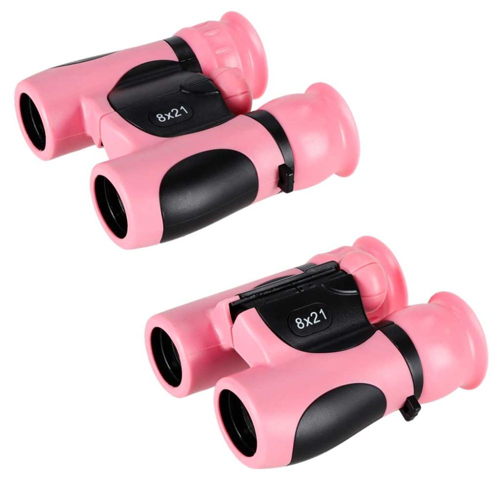 Vaikiški žiūronai paukščiams stebėti (8x21 mm, HD), rožiniai + dėklas