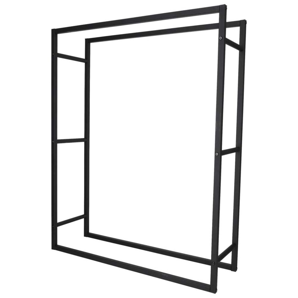 Malkų stovas metalinė lentyna židiniui 100x80x25 cm, juodas