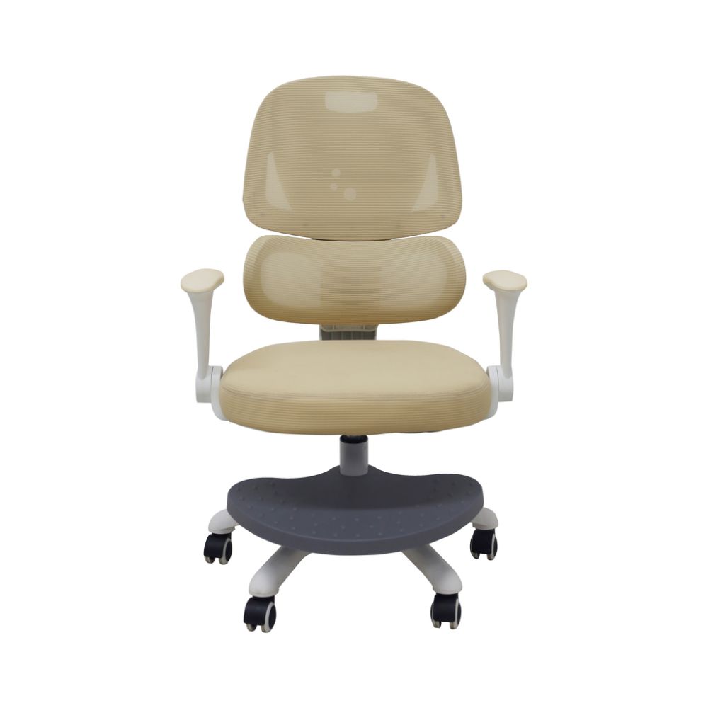 Vaikiška ergonomiška kėdė, pasukama, reguliuojamo aukščio, smėlio spalvos
