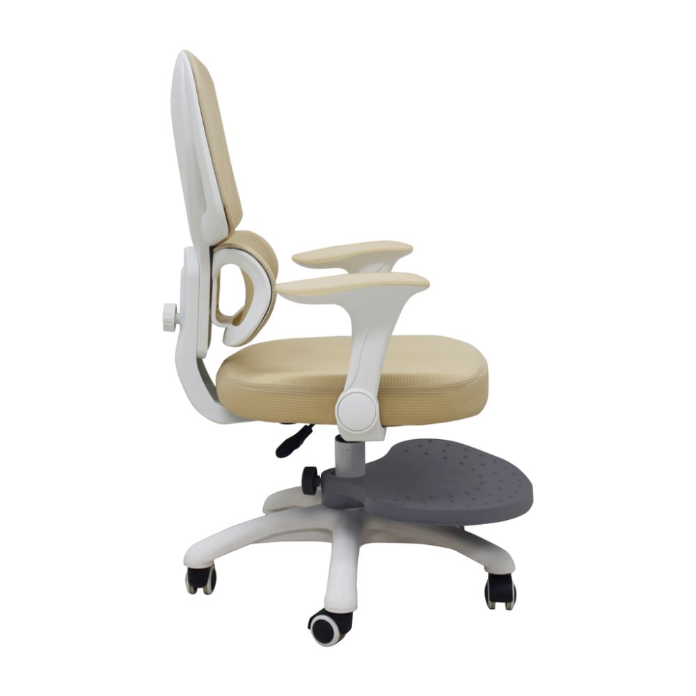 Vaikiška ergonomiška kėdė, pasukama, reguliuojamo aukščio, smėlio spalvos