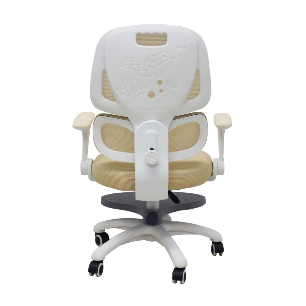 Vaikiška ergonomiška kėdė, pasukama, reguliuojamo aukščio, smėlio spalvos