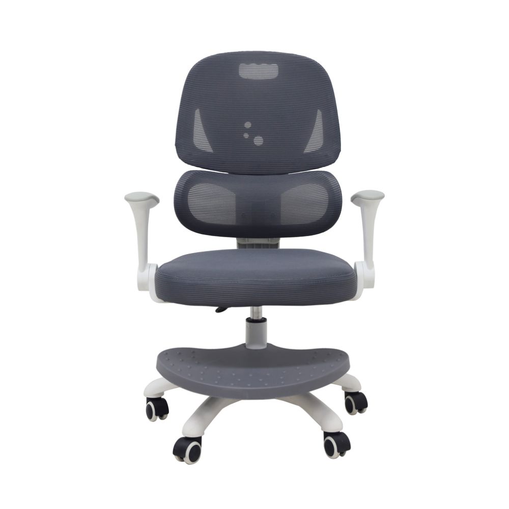 Vaikiška ergonomiška kėdė, pasukama, reguliuojamo aukščio, pilka