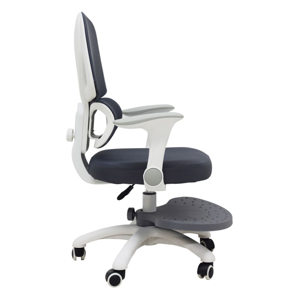 Vaikiška ergonomiška kėdė, pasukama, reguliuojamo aukščio, pilka