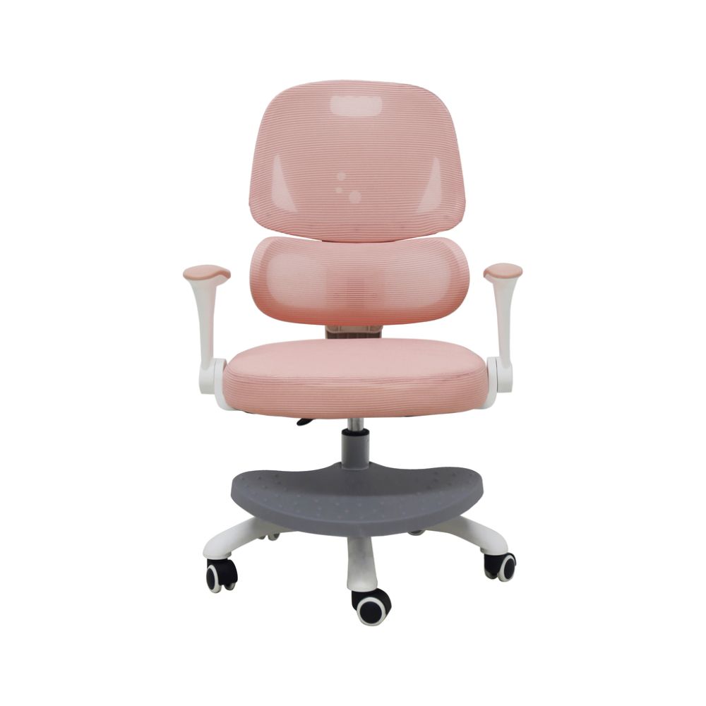 Vaikiška ergonomiška kėdė, pasukama, reguliuojamo aukščio, rožinė