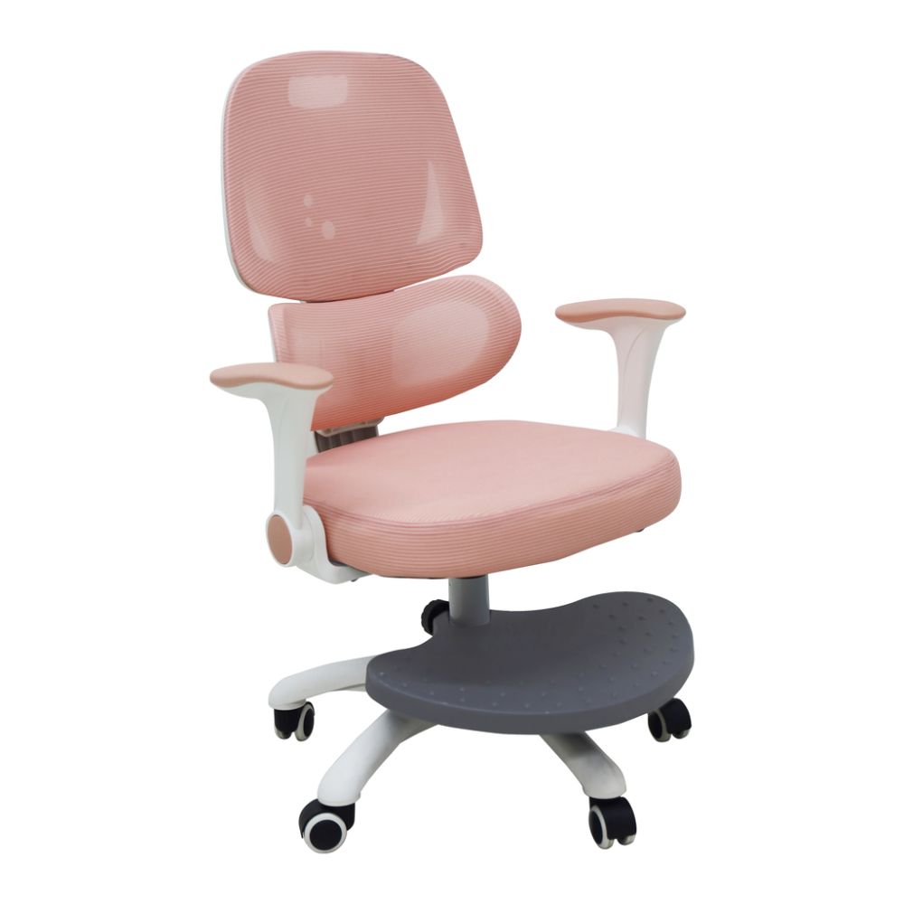Vaikiška ergonomiška kėdė, pasukama, reguliuojamo aukščio, rožinė